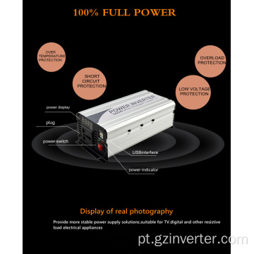 CC 1000W 12V 220V Inverter de onda senoidal pura